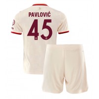 Maglia Calcio Bayern Munich Aleksandar Pavlovic #45 Terza Divisa Bambino 2024-25 Manica Corta (+ pantaloncini)